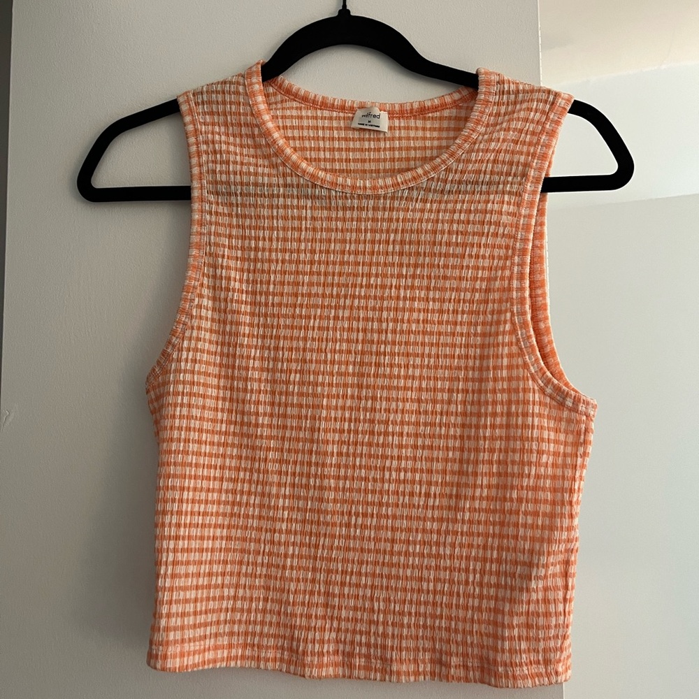 Aritzia gingham cropped tank